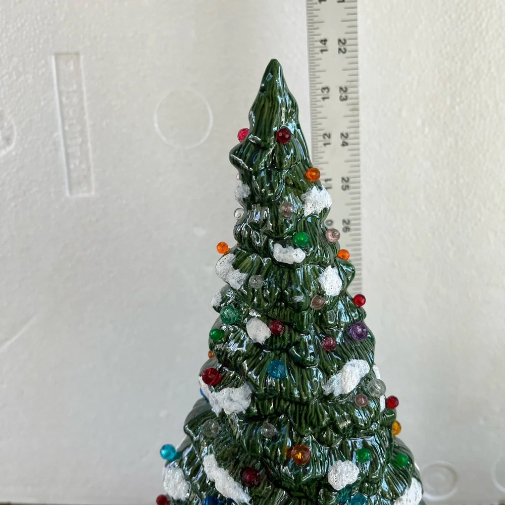 13 I/2 in ceramic glazed Christmas tree - Picture 9 of 11